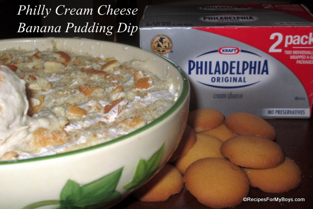 Where can you find recipes for Philly cream cheese dip?